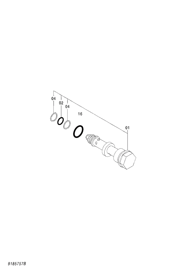 Схема запчастей Hitachi ZX210K-5G - 007 VALVE;RELIEF 02 MOTOR