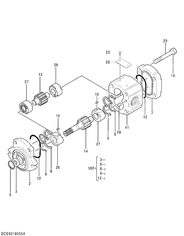 Схема запчастей Hitachi ZX250LCK-5G - 007 PUMP;GEAR 01 PUMP