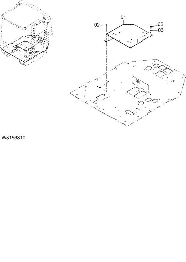 Схема запчастей Hitachi ZW180 - 098 SEAT BASE (000101-004999, 005101-). 04 CAB