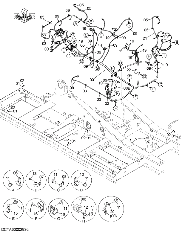 Схема запчастей Hitachi ZX280-5G - 003 ELECTRIC PARTS (3) 07 ELECTRIC SYSTEM
