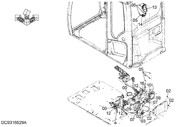 Схема запчастей Hitachi ZX280-5G - 006 ELECTRIC PARTS (5-2) 07 ELECTRIC SYSTEM