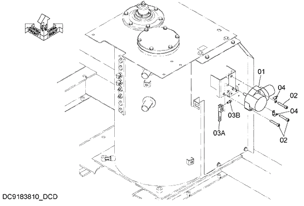 Схема запчастей Hitachi ZX280-5G - 013 ENGINE CONTROL MOTOR 07 ELECTRIC SYSTEM