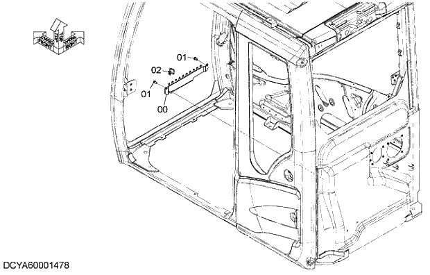 Схема запчастей Hitachi ZX280LC-5G - 026 BRACKET (ADDITIONAL RELAY) 07 ELECTRIC SYSTEM