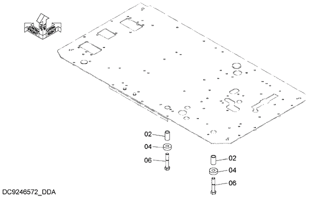 Схема запчастей Hitachi ZX280LC-5G - 024 ANCHOR BOLT 08 CAB