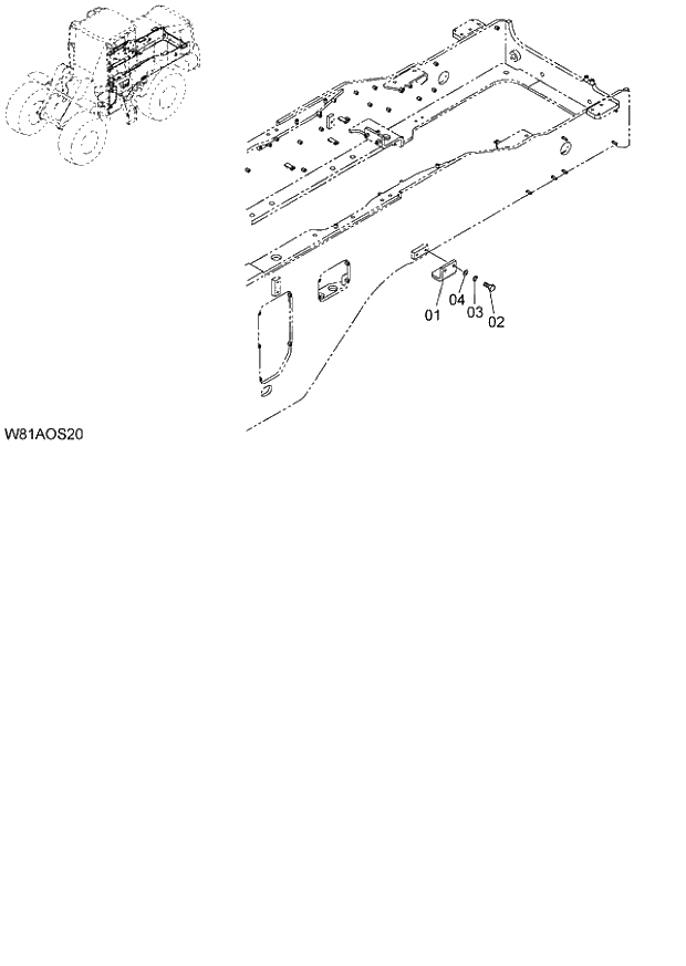 Схема запчастей Hitachi ZW250 - 036_STOPPER(OSK010) (000101-004999, 005101-). 02 POWER TRAIN