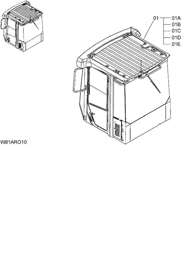 Схема запчастей Hitachi ZW250 - 070_CAB(GPS SPEC.) H3H,HCH,HEH,HSH,HXH (ROC) (000101-004999, 005101-). 04 CAB