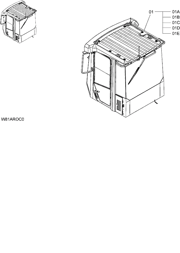 Схема запчастей Hitachi ZW250 - 071_CAB(GSM SPEC.)(ROC002) (000101-004999, 005101-). 04 CAB