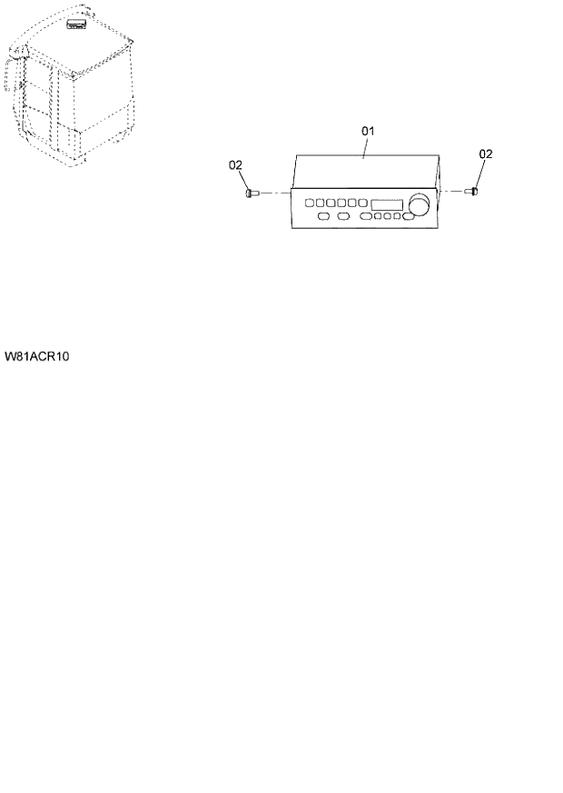 Схема запчастей Hitachi ZW250 - 086_RADIO 6CH,HCH (CRD001) (005101-007999). 04 CAB