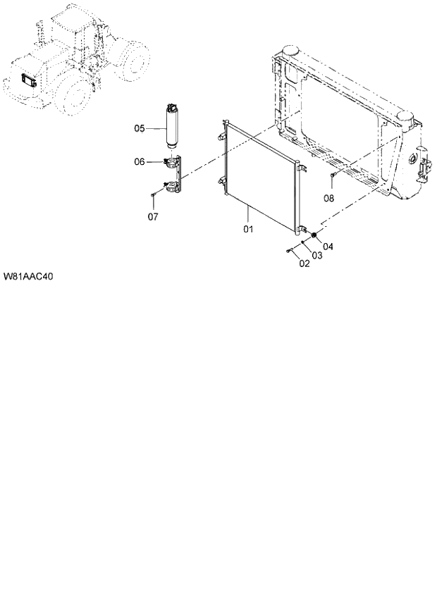 Схема запчастей Hitachi ZW250 - 104_AIR CONDITIONER PARTS(1)(AC400) (000101-004999, 005101-). 04 CAB