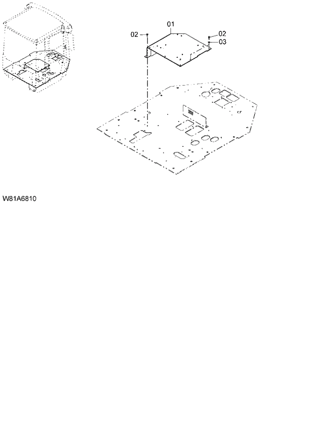 Схема запчастей Hitachi ZW250 - 107_SEAT BASE (000101-004999, 005101-). 04 CAB