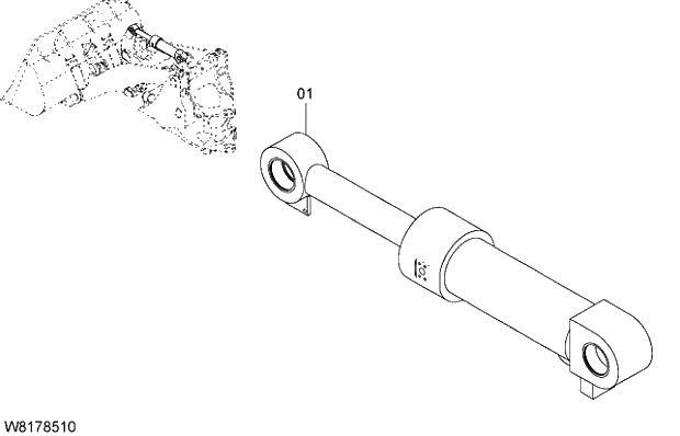 Схема запчастей Hitachi ZW310A - 006 BUCKET CYLINDER. 07 LOADER ATTACHMENT