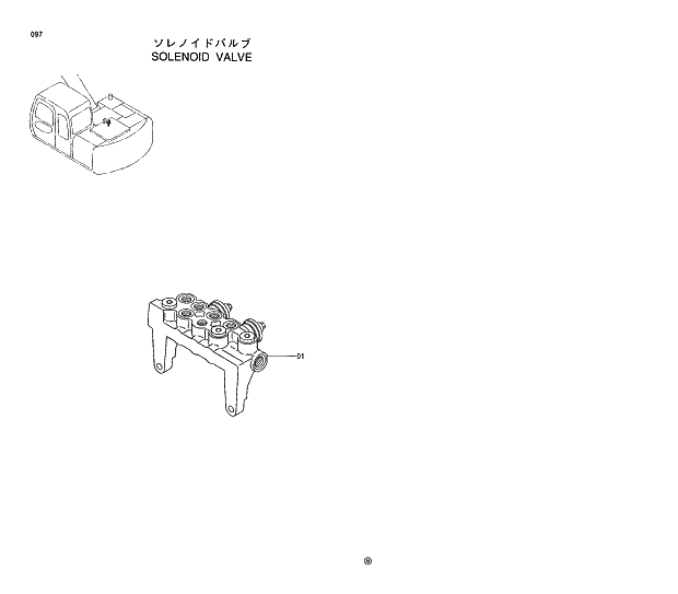 Схема запчастей Hitachi EX130H-5 - 097 SOLENOID VALVE 01 UPPERSTRUCTURE