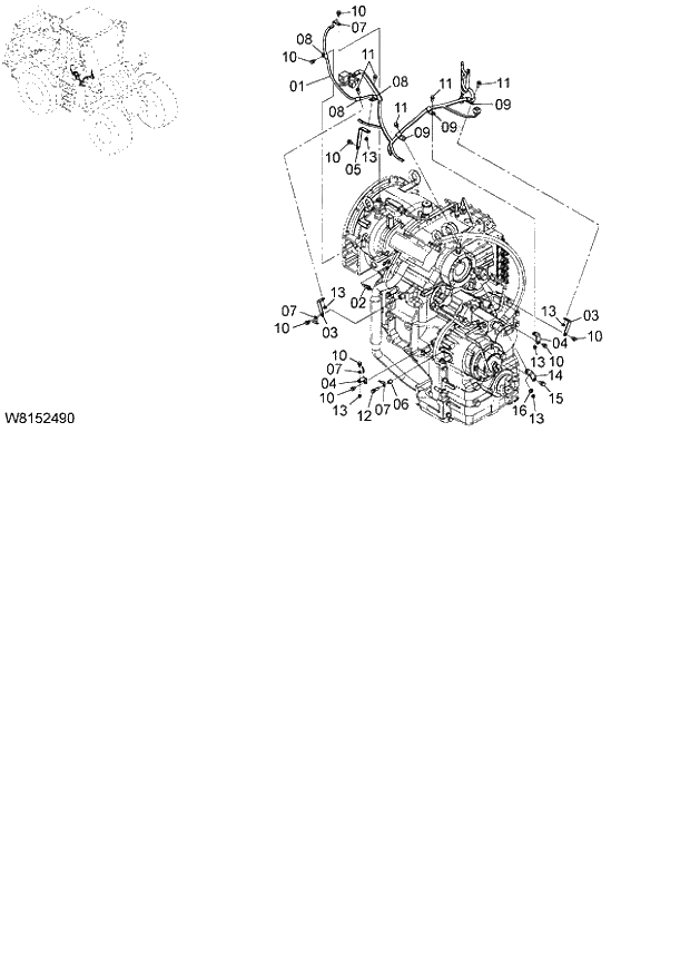 Схема запчастей Hitachi ZW180 - 123 ELECTRIC PARTS (TRANSMISSION) (000101-004999, 005101-). 05 ELECTRICAL SYSTEM