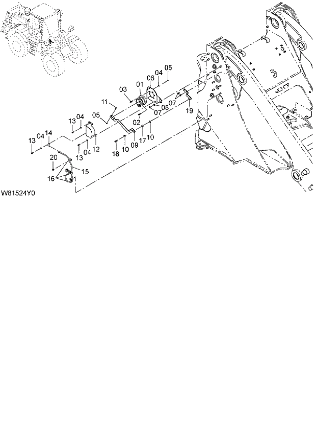 Схема запчастей Hitachi ZW180 - 126 LIFT ARM AUTO-LEVELER SYSTEM (HLF,HPF) (ADH) (000101-004999, 008101-). 05 ELECTRICAL SYSTEM