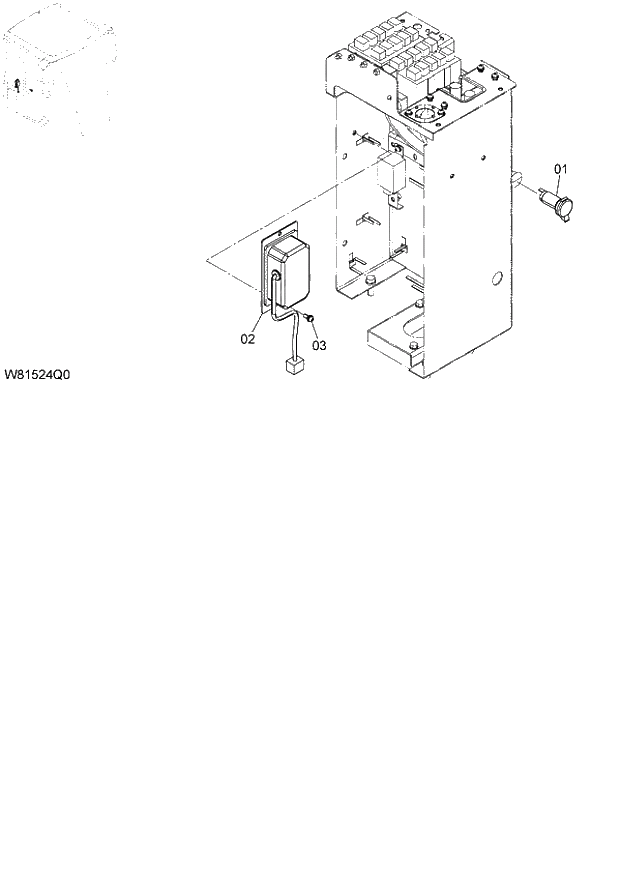 Схема запчастей Hitachi ZW180 - 143 12V POWER UNIT (DC12V) (000101-004999, 005101-). 05 ELECTRICAL SYSTEM