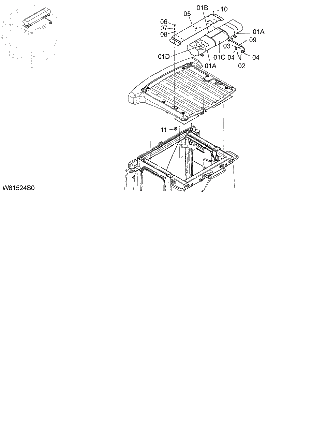 Схема запчастей Hitachi ZW180 - 145 DIFFUSED LIGHT BEACON (ROTATION TYPE) (RLY005) (000101-004999, 005101-). 05 ELECTRICAL SYSTEM