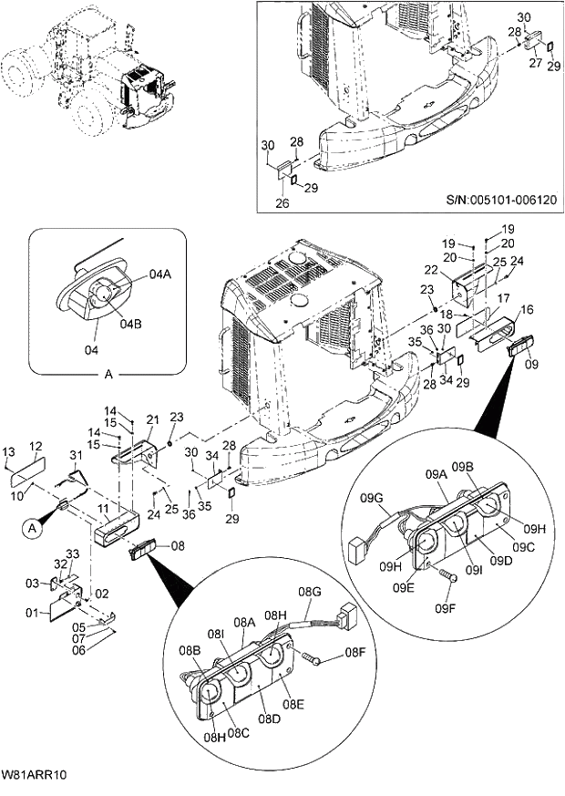 Схема запчастей Hitachi ZW250 - 238_ROAD HOMOLOGATION 6CH,HCH (RRE) (005101-007999). 08 ROAD HOMOLOGATION PARTS