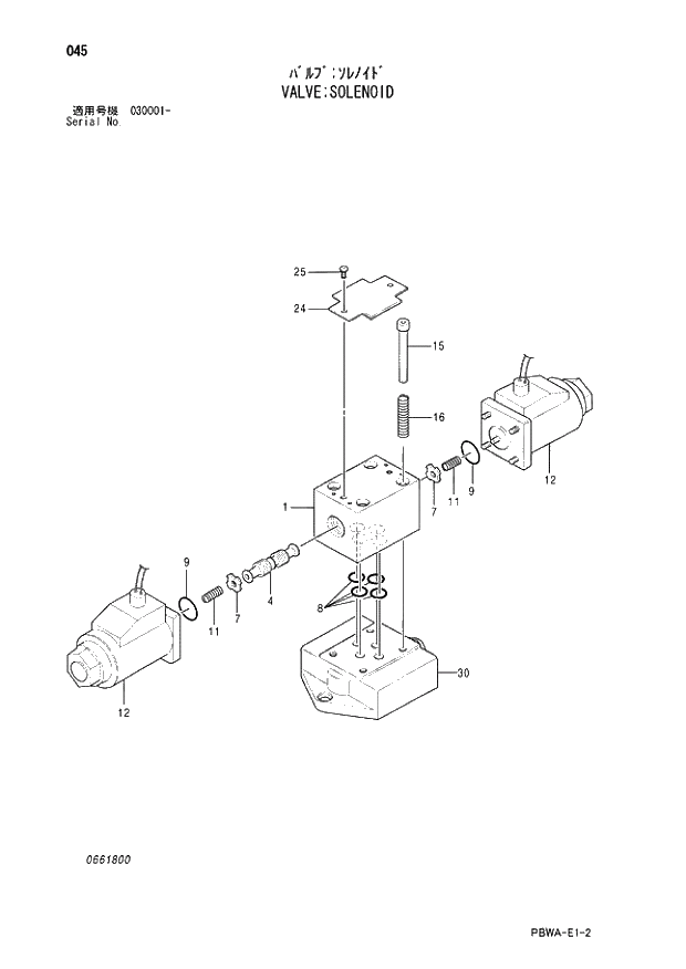 Схема запчастей Hitachi ZX330-3G - 045 VALVE;SOLENOID 03 VALVE