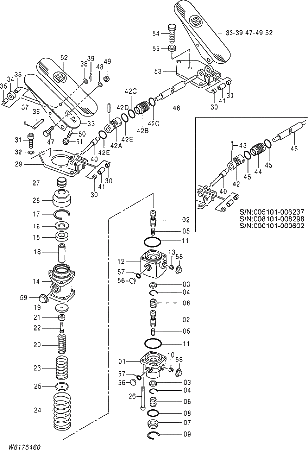 Схема запчастей Hitachi ZW310A - 006 VALVE BRAKE. 03 VALVE