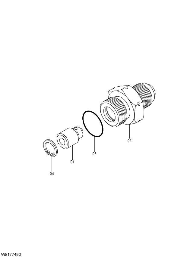 Схема запчастей Hitachi ZW310 - 011 VALVE RESTRICTION. 03 VALVE