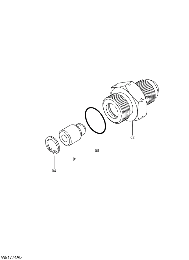 Схема запчастей Hitachi ZW310 - 012 VALVE RESTRICTION. 03 VALVE