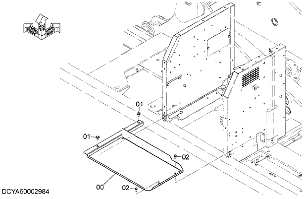 Схема запчастей Hitachi ZX280-5G - 016 COVER (8) 01 FRAME,COVER