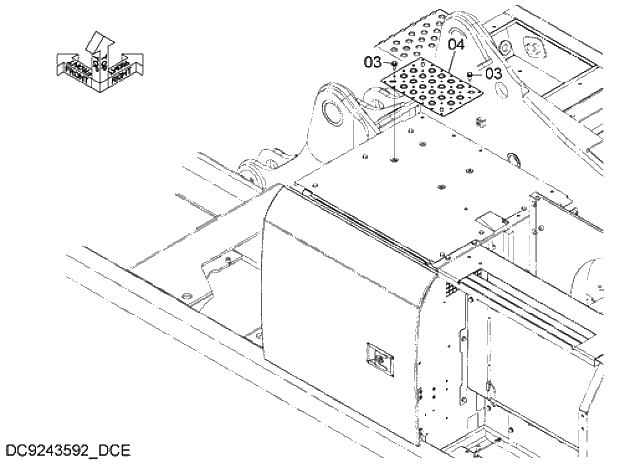 Схема запчастей Hitachi ZX280-5G - 023 ANTI SLIP COVER (1) 01 FRAME,COVER