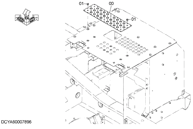 Схема запчастей Hitachi ZX280-5G - 025 ANTI SLIP COVER (3) 01 FRAME,COVER