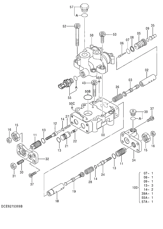 Схема запчастей Hitachi ZX140W-3 - 321 PUMP REGULATOR (1) ( CEB CED 002001-,005001- CEA 020001-,050001-). 01 PUMP