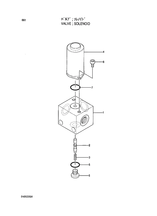 Схема запчастей Hitachi EX450LCH-5 - 061 VALVE;SOLENOID 03 VALVE