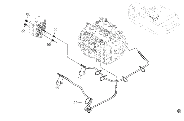 Схема запчастей Hitachi ZX450LC - 013 LOADER PILOT PIPING (2-2) 450,H,MT,MTH (010001-). 04 LOADER ATTACHMENTS