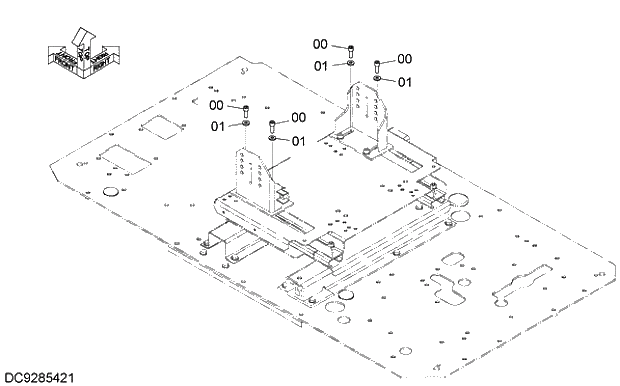 Схема запчастей Hitachi ZX470-5G - 028 STAND PARTS 11 FLOOR PARTS