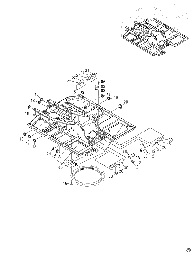 Схема запчастей Hitachi ZX120-E - 001_FRAME (060001-). 01 UPPERSTRUCTURE