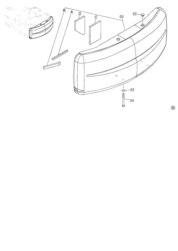 Схема запчастей Hitachi ZX130K - 005_COUNTERWEIGHT (B Type) 130,H,K (060001-). 01 UPPERSTRUCTURE