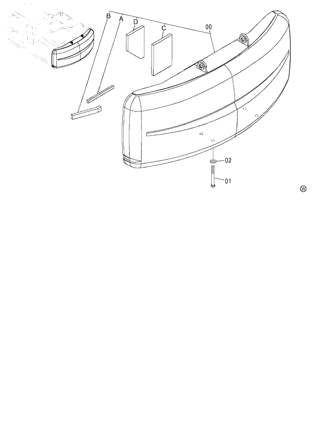 Схема запчастей Hitachi ZX130H - 006_COUNTERWEIGHT (HG Type) K (060001-). 01 UPPERSTRUCTURE