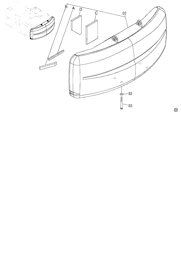 Схема запчастей Hitachi ZX120-E - 007_COUNTERWEIGHT (WITH HANGING SEAT) (060001-). 01 UPPERSTRUCTURE