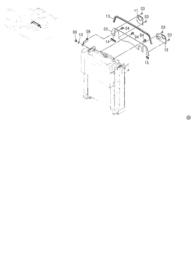 Схема запчастей Hitachi ZX130 - 016_RADIATOR COVER (060001-). 01 UPPERSTRUCTURE