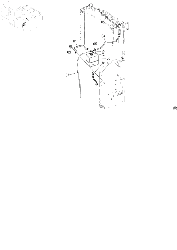 Схема запчастей Hitachi ZX130H - 017_RESERVE TANK (060001-). 01 UPPERSTRUCTURE