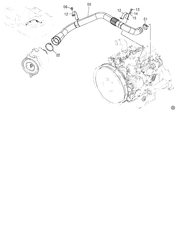 Схема запчастей Hitachi ZX120-E - 020_AIR CLEANER SUPPORT (060001-D02_03). 01 UPPERSTRUCTURE