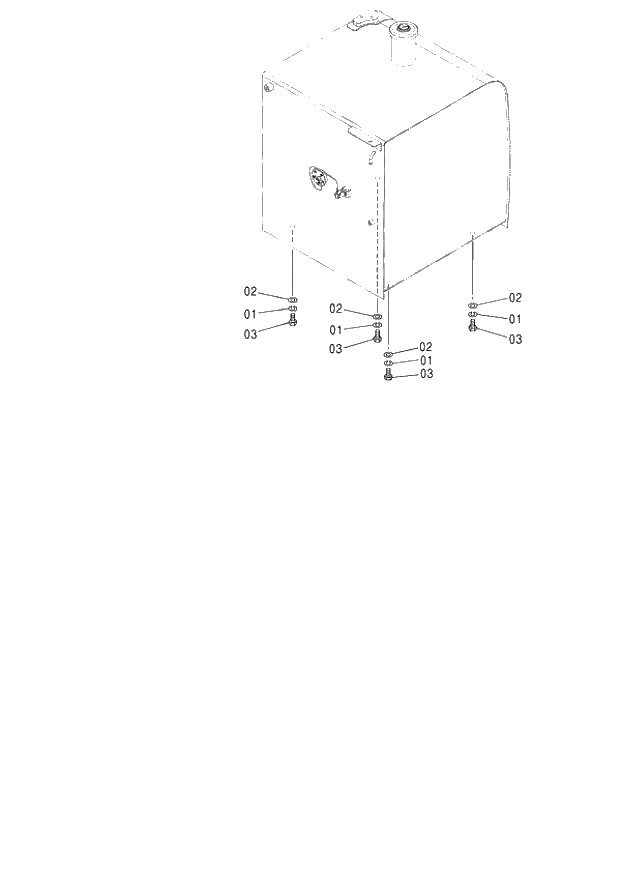 Схема запчастей Hitachi ZX120 - 026_FUEL TANK SUPPORT (060001-). 01 UPPERSTRUCTURE