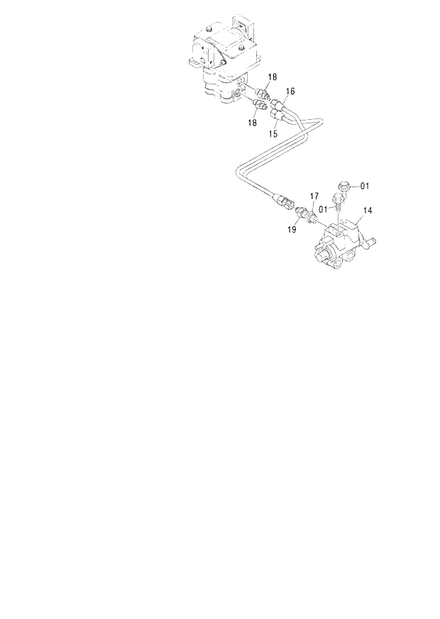 Схема запчастей Hitachi ZX130H - 072_PILOT PIPING (F) (060001-). 01 UPPERSTRUCTURE