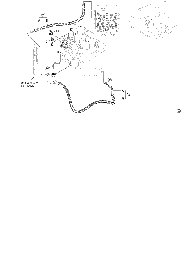 Схема запчастей Hitachi ZX120 - 076_PILOT PIPING (I-2) (060001-). 01 UPPERSTRUCTURE