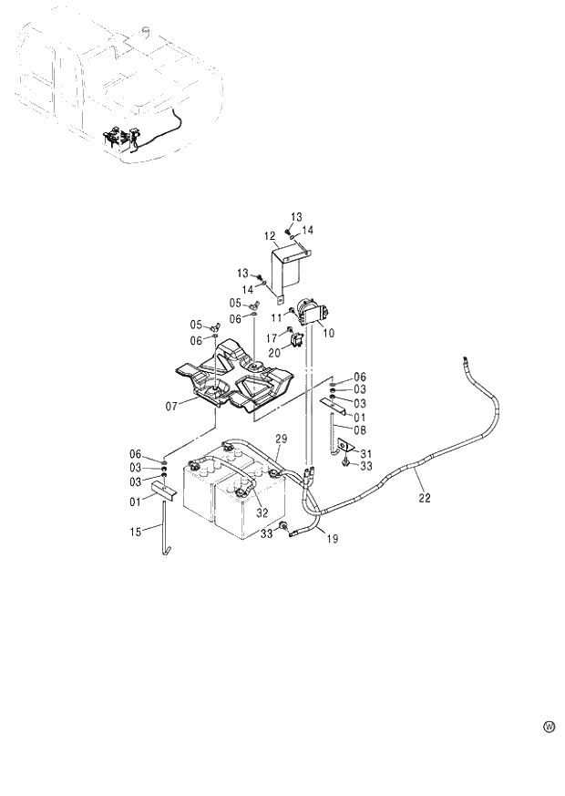 Схема запчастей Hitachi ZX120 - 087_ELECTRIC PARTS (A) (060001-). 01 UPPERSTRUCTURE