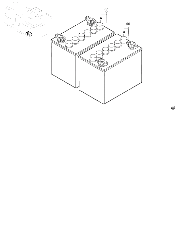 Схема запчастей Hitachi ZX120-E - 100_BATTERY (060001-). 01 UPPERSTRUCTURE