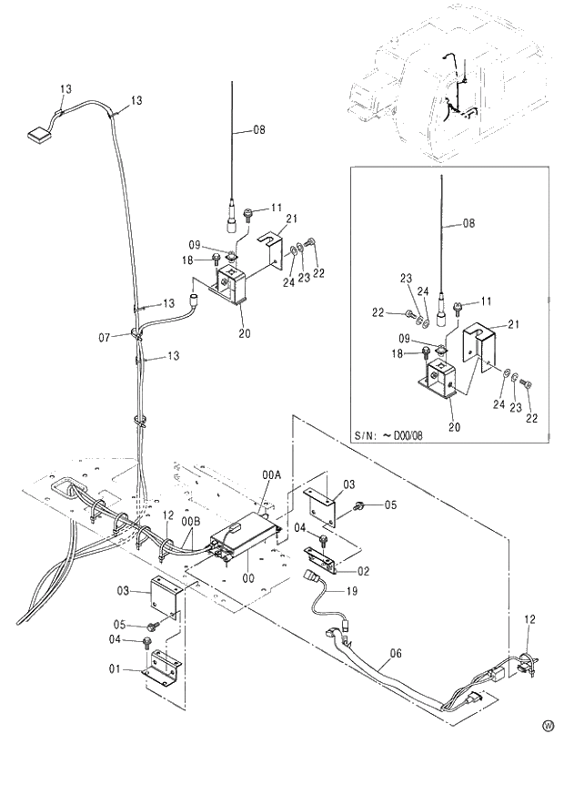 Схема запчастей Hitachi ZX130K - 101_SATELLITE DATA COMMUNICATOR PARTS (060001-). 01 UPPERSTRUCTURE