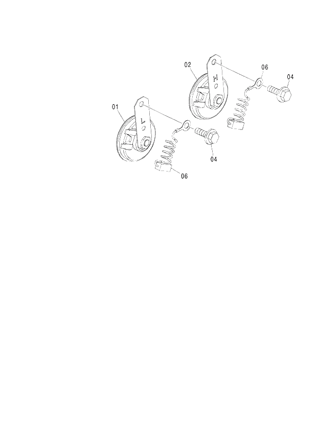 Схема запчастей Hitachi ZX130H - 116_HORN (060001-). 01 UPPERSTRUCTURE