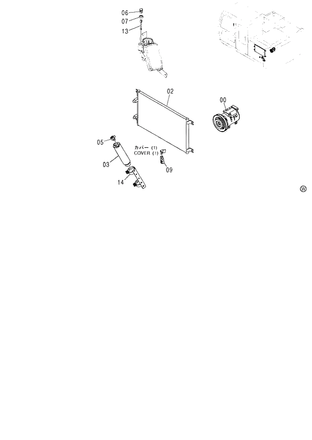 Схема запчастей Hitachi ZX130K - 122_AIR CONDITIONER (4) (060001-). 01 UPPERSTRUCTURE