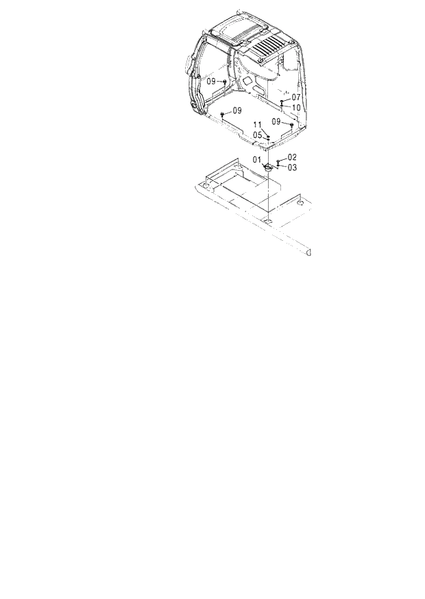 Схема запчастей Hitachi ZX130LCN - 136_CAB GROUP (060001-). 01 UPPERSTRUCTURE