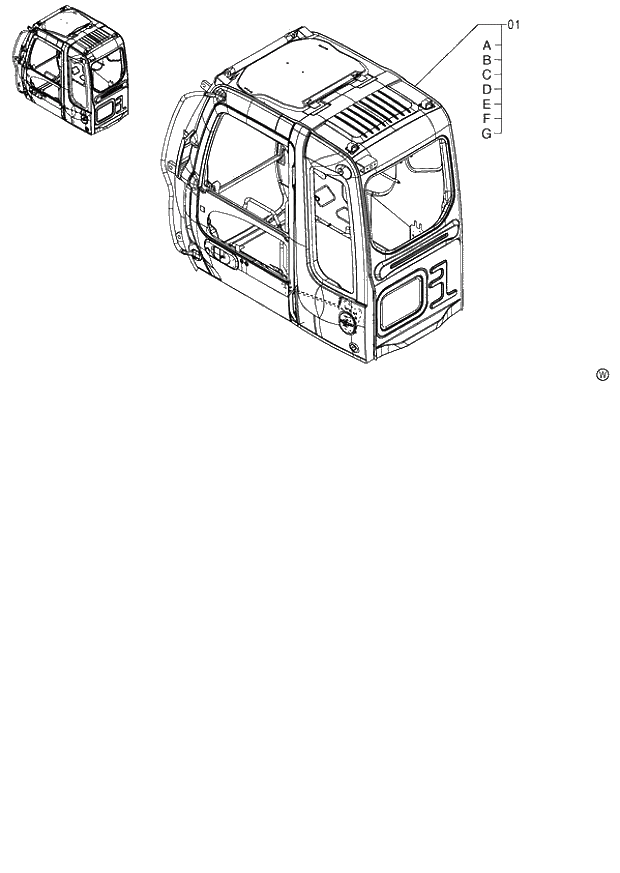 Схема запчастей Hitachi ZX130K - 141_CAB (WITH GUARD SEAT) 130 (060001-). 01 UPPERSTRUCTURE