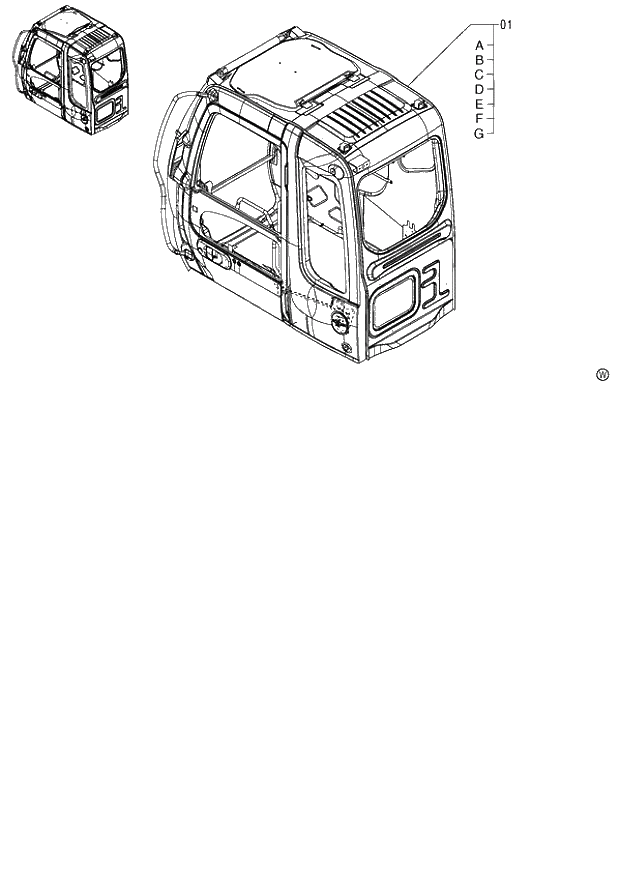 Схема запчастей Hitachi ZX130H - 142_CAB (WITH VANDAL HOOK) 130 (060001-). 01 UPPERSTRUCTURE